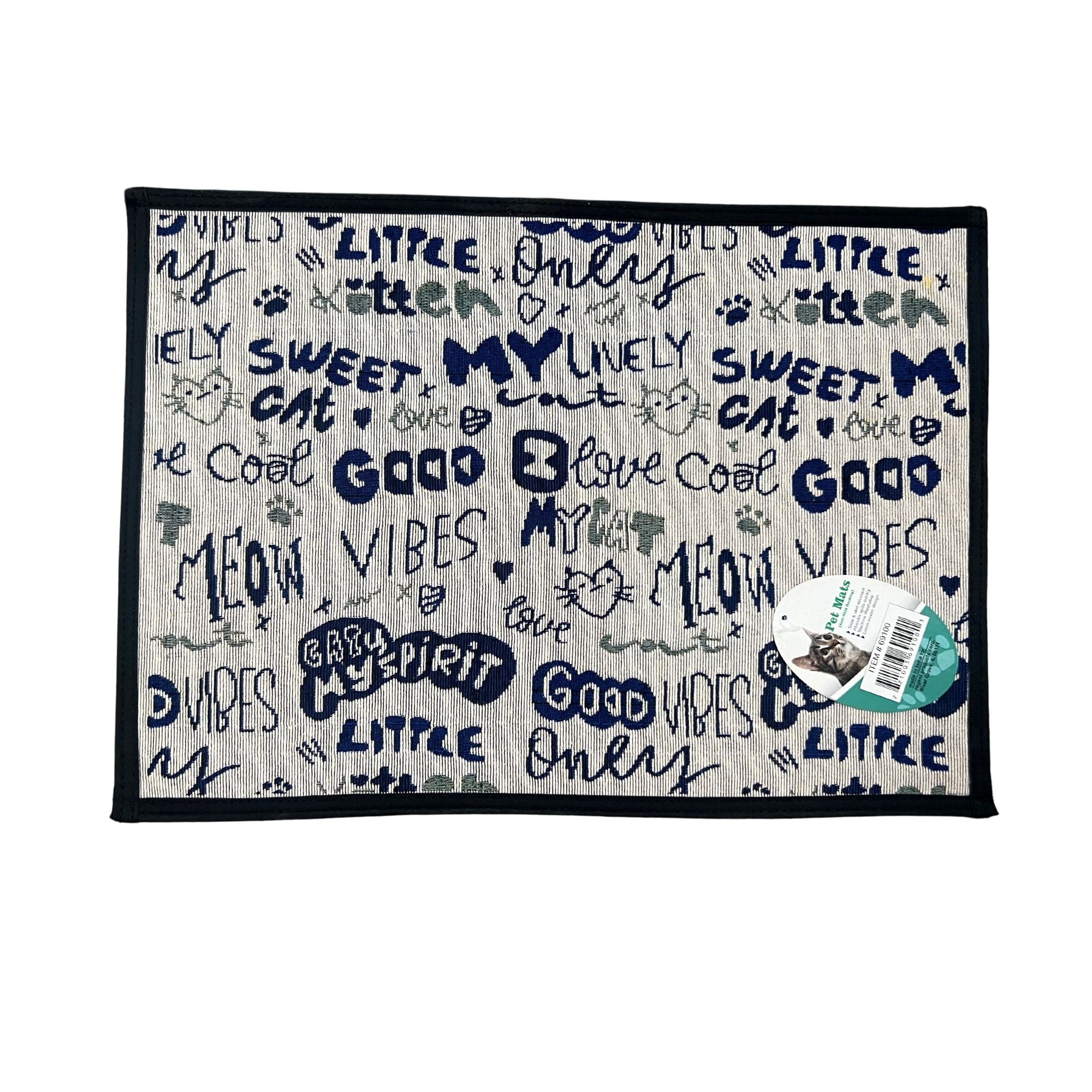 Pet Mats Anti-Skid Backing Pet Mat Cat Design 19x13.5in Pet Mats Anti-Skid Backing Pet Mat Cat Design 19x13.5in